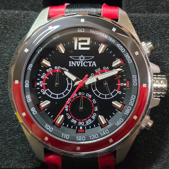 Invicta Racing Vector Men\'s Watch - 44mm, Red, Black (49355)